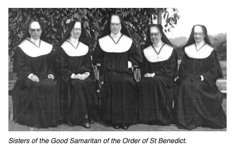 A black and white photo of the Nuns that lived and worked at the Convent at Koroit.