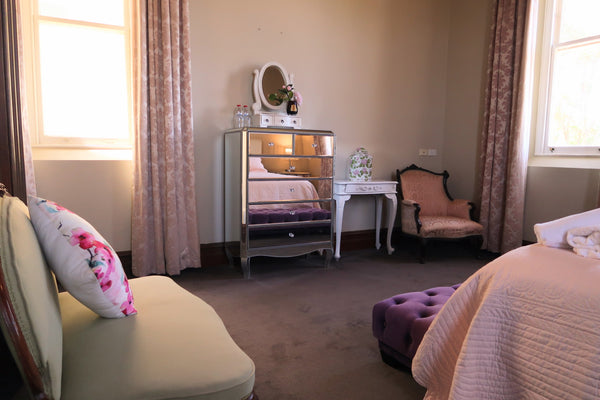 A view of the seating area in Sister Angelica's room at the Convent at Koroit.