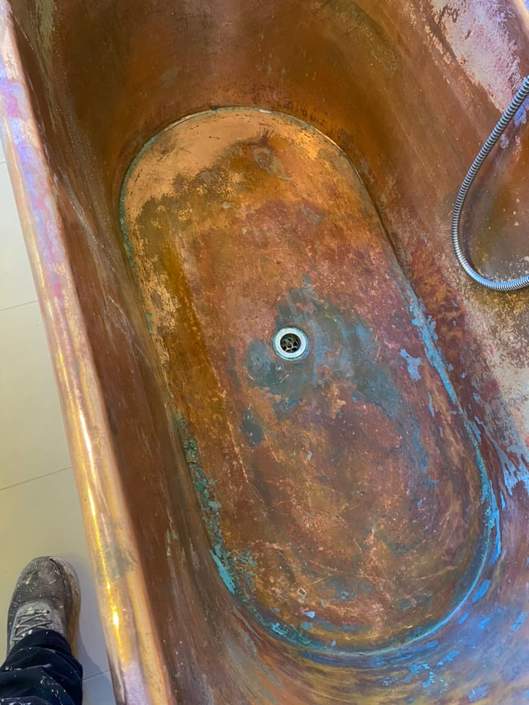 Sister Leones bath at the Convent at Koroit before being shined.